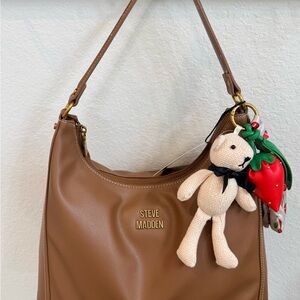 Steve Madden Tan Hobo Bag with Charm